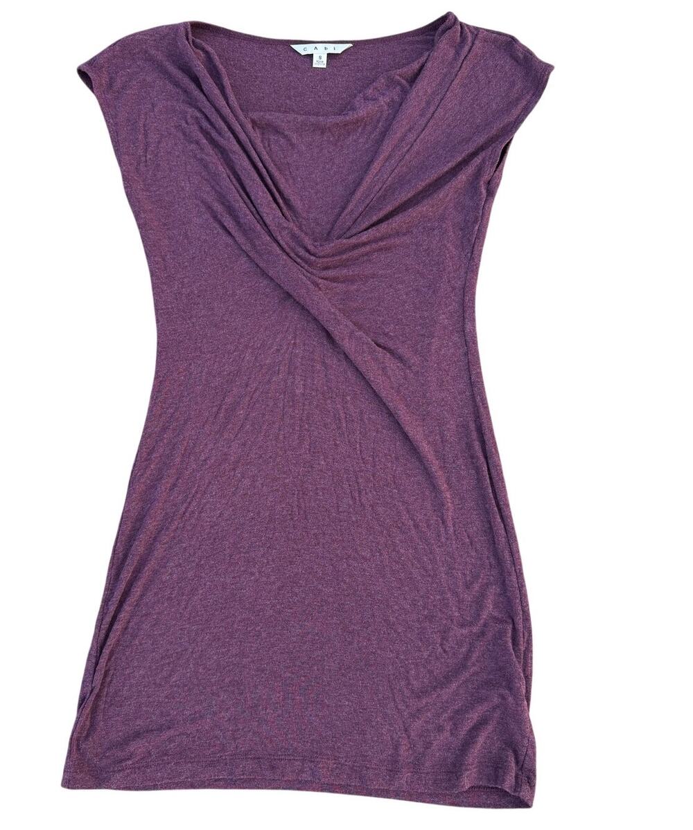 CAbi Casual Jersey Dress - Purple - Size Small